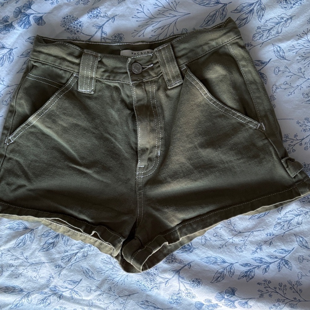 PacSun Olive High Waist Women's Shorts